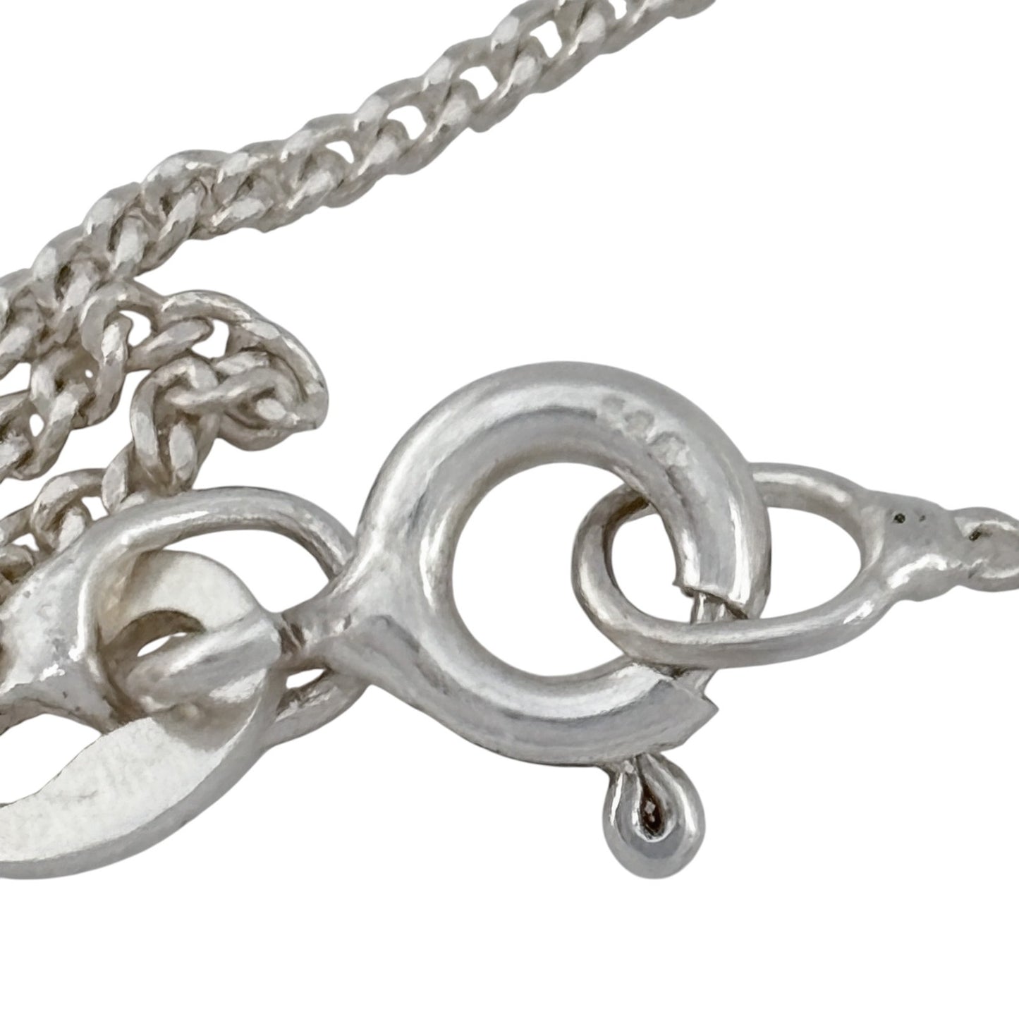 Vintage Italy Sterling Silver 925 Curb Link Chain Necklace 18"