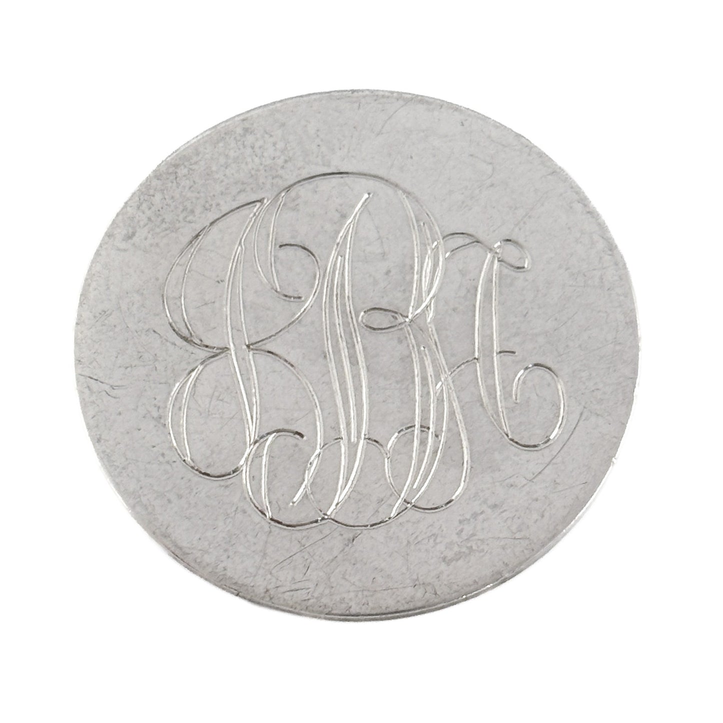 Vintage Sterling Silver 925 Monogram Brooch