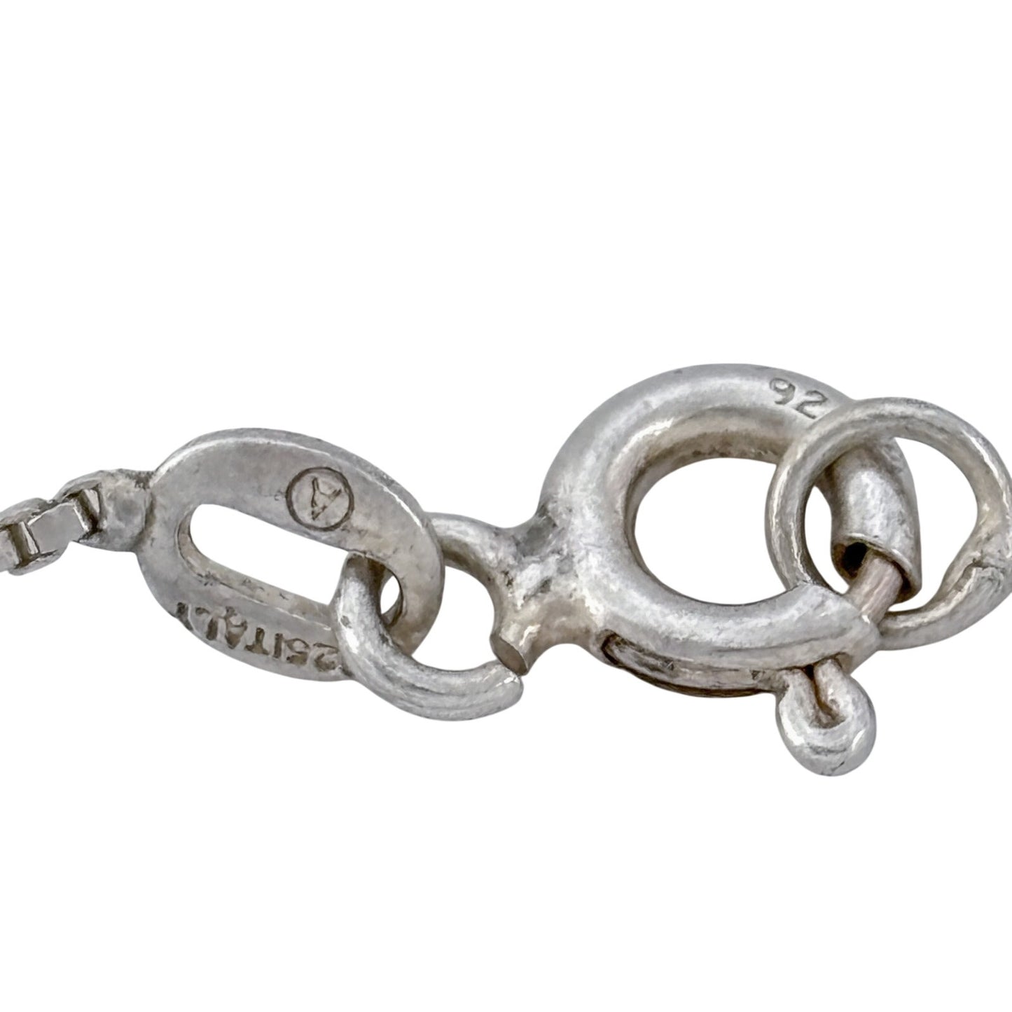 Vintage Italy Sterling Silver 925 Box Link Chain Necklace 20.5"