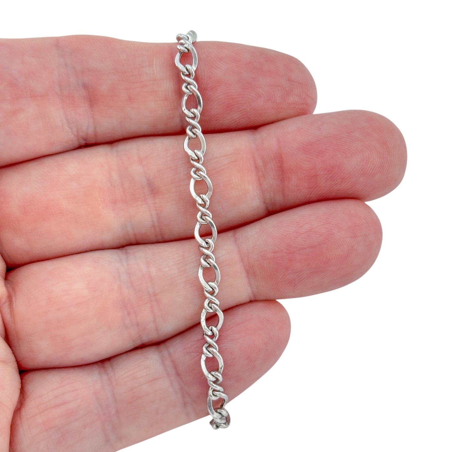 Vintage Avery Sterling Silver 925 Chain Bracelet 7"