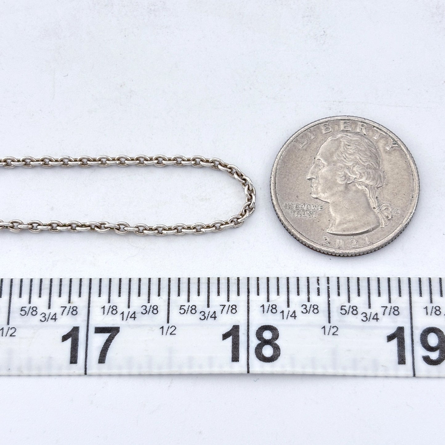 Vintage Sterling Silver 925 Ball Chain Necklace Up to 36"