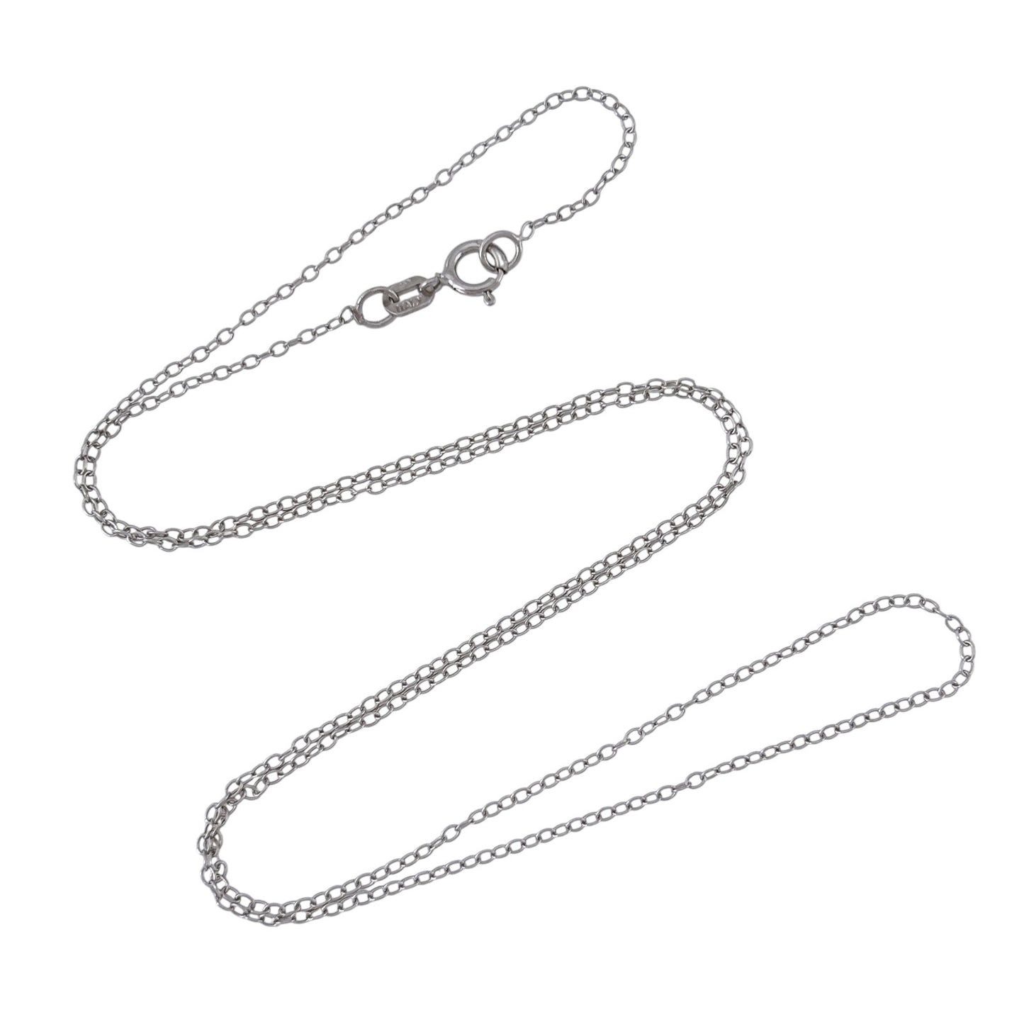 Vintage Italian Sterling Silver 925 Cable Link Chain Necklace 18.5"