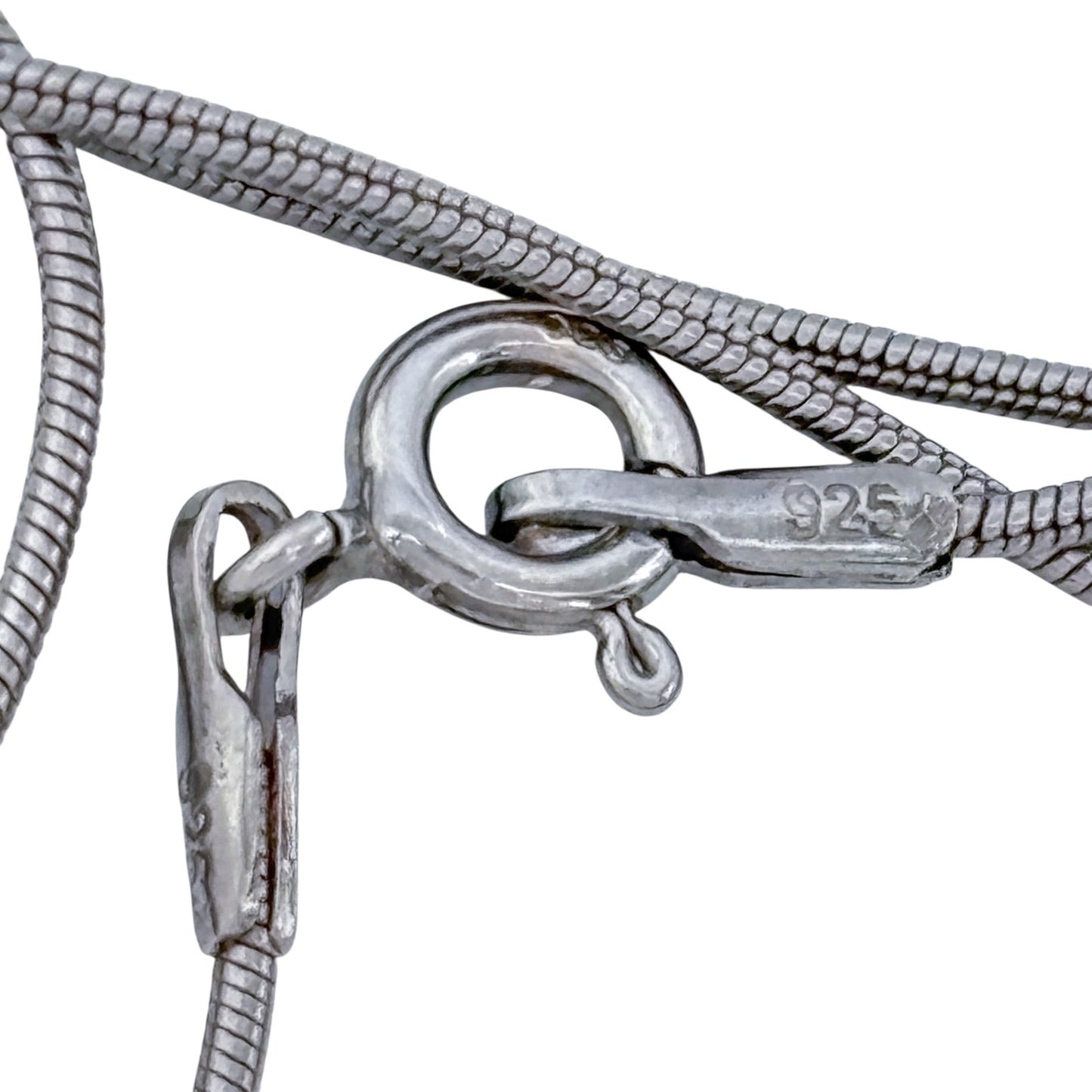 Vintage Sterling Silver 925 White Topaz Y Necklace 20"
