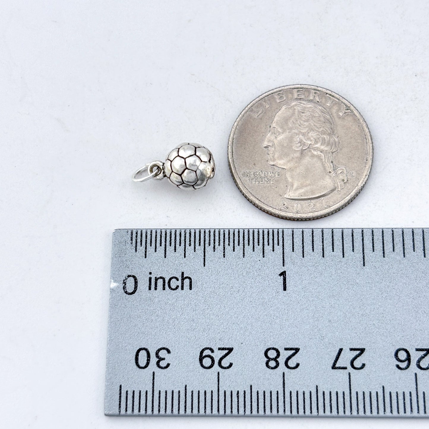 Vintage Sterling Silver 925 Soccer Ball Charm