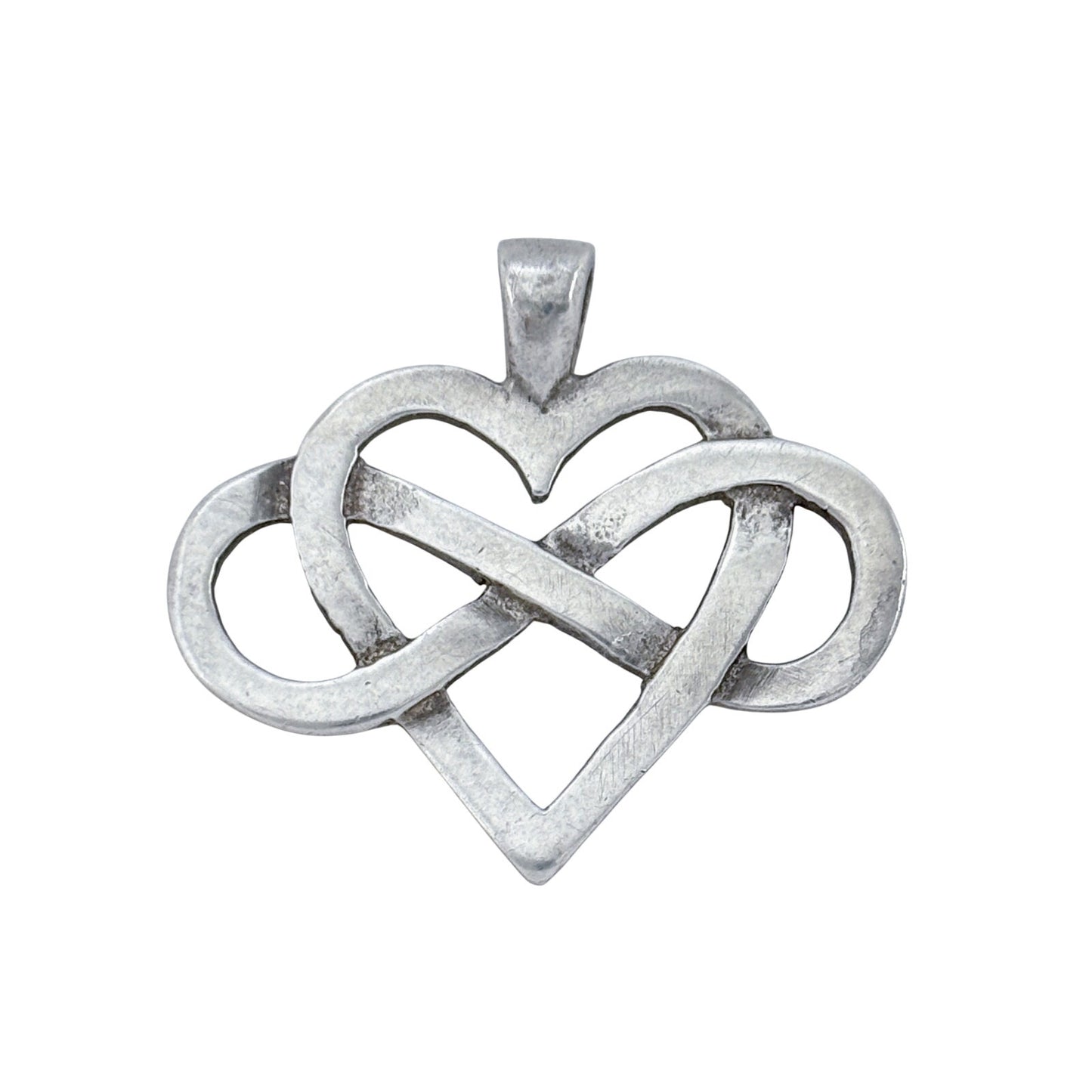 Vintage Sterling Silver 925 Heart Infinity Pendant