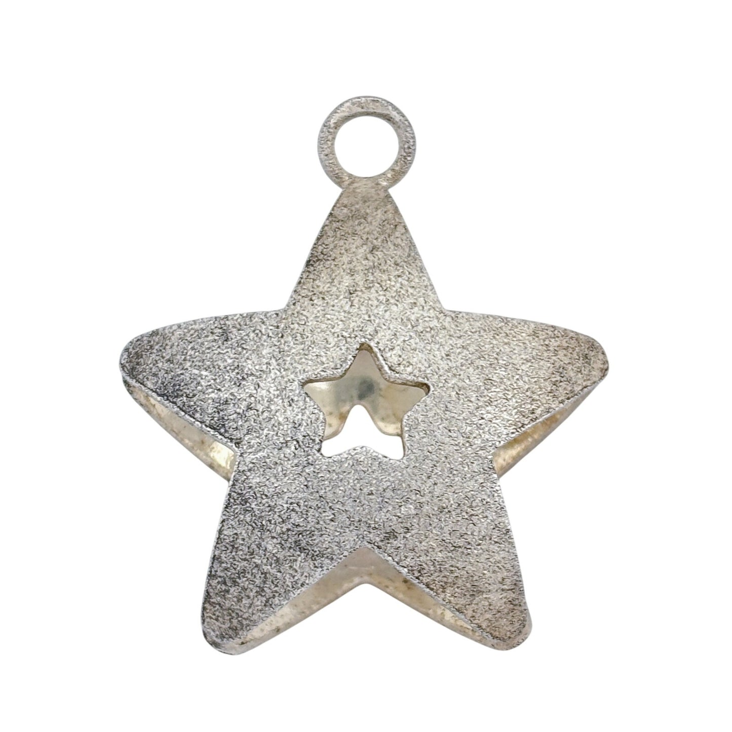 Vintage Sterling Silver 925 Star Cutout Pendant