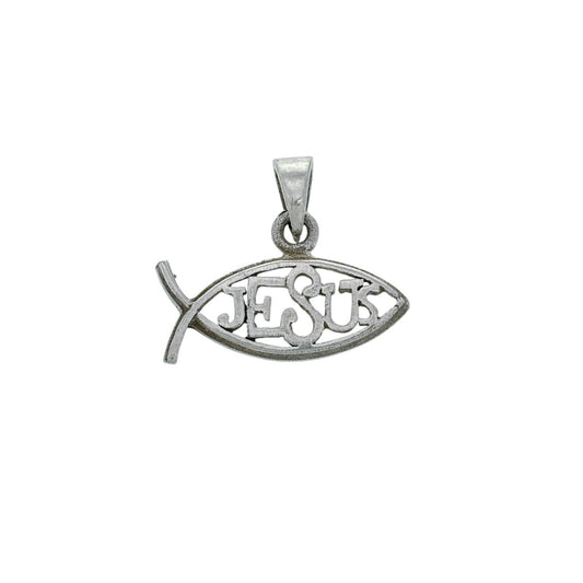 Vintage Sterling Silver 925 Ichthys Jesus Fish Pendant