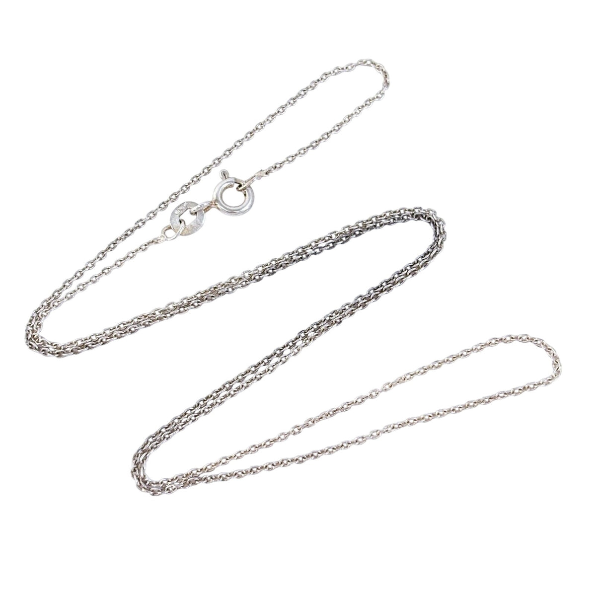 Vintage Sterling Silver 925 1.1mm Cable Chain Necklace 18"