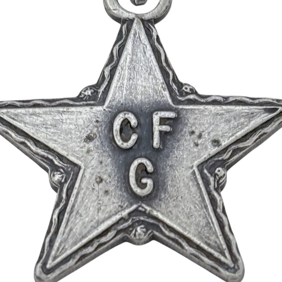 Vintage Sterling Silver 925 Star Initial Charm