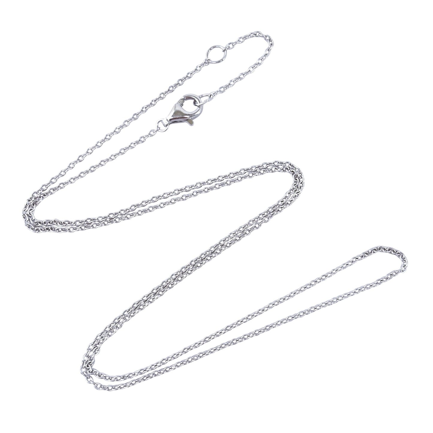 Vintage Sterling Silver 925 Cable Chain Necklace 17”-18”