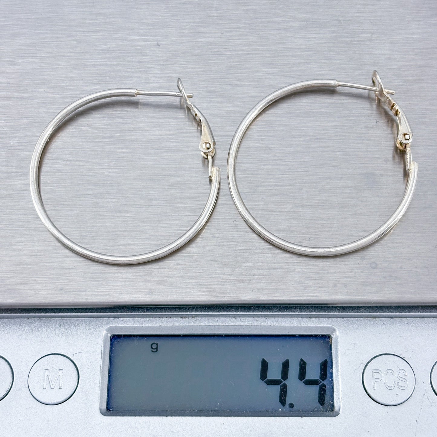 Vintage Sterling Silver 925 Hoop Earrings