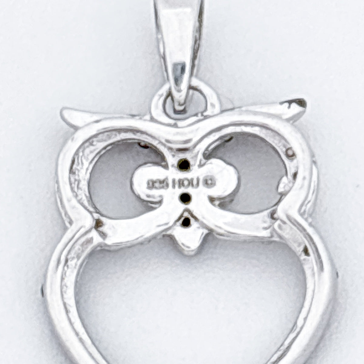 Vintage Sterling Silver 925 Cubic Zirconia Owl Pendant