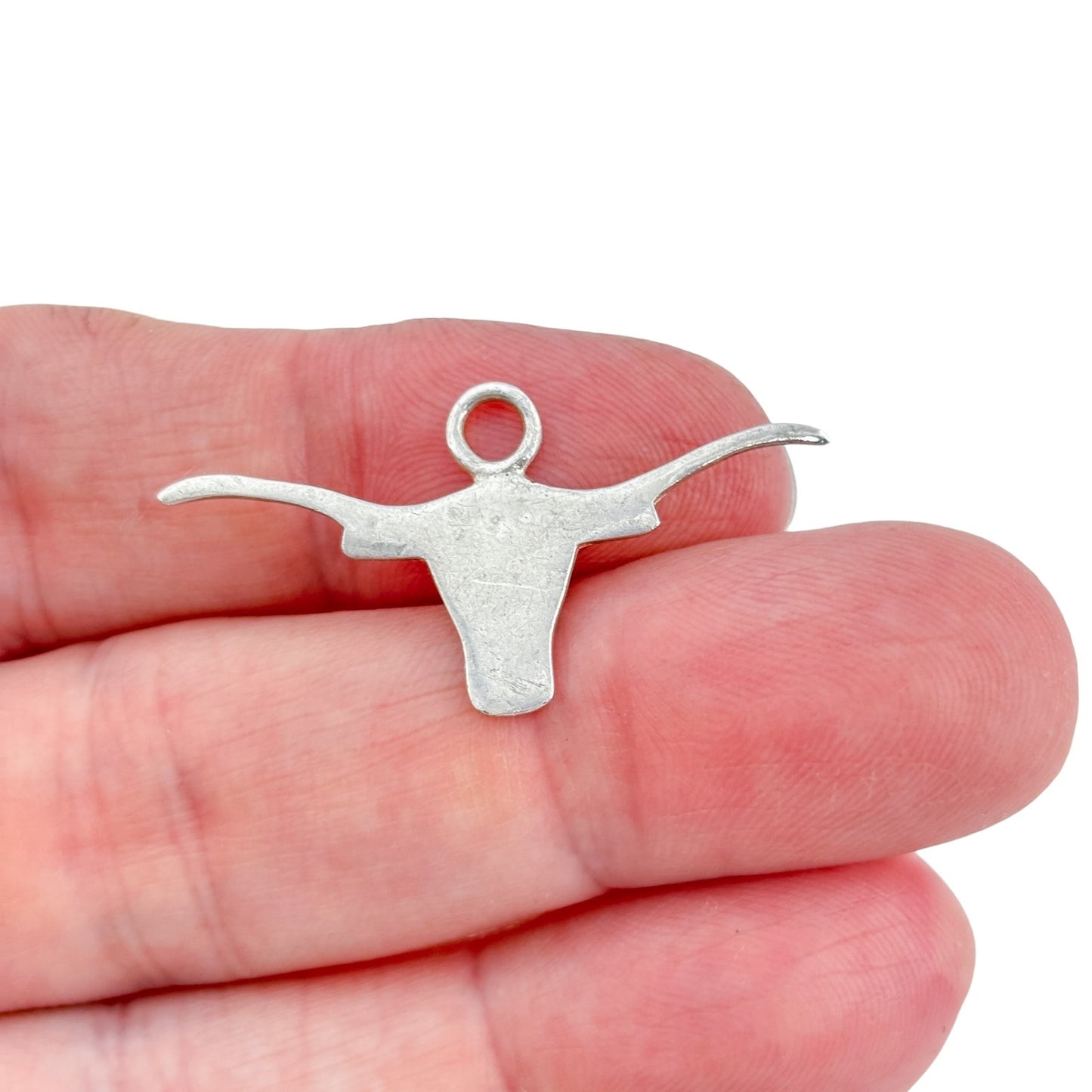 Vintage Sterling Silver 925 Longhorn Charm