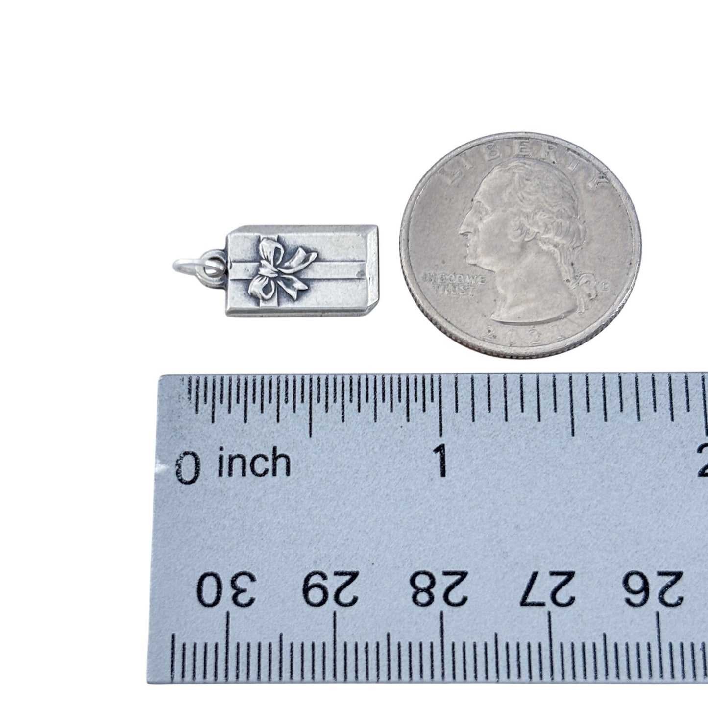 Vintage Sterling Silver 925 Gift Box Present Charm