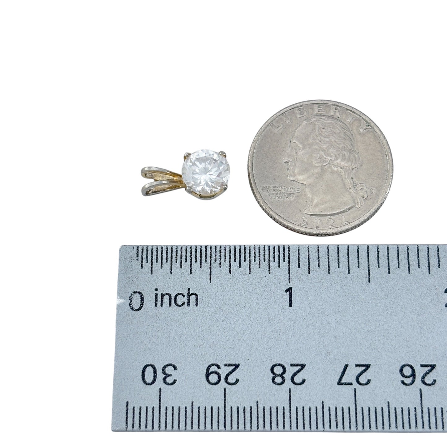 Vintage Sterling Silver 925 Cubic Zirconia Pendant