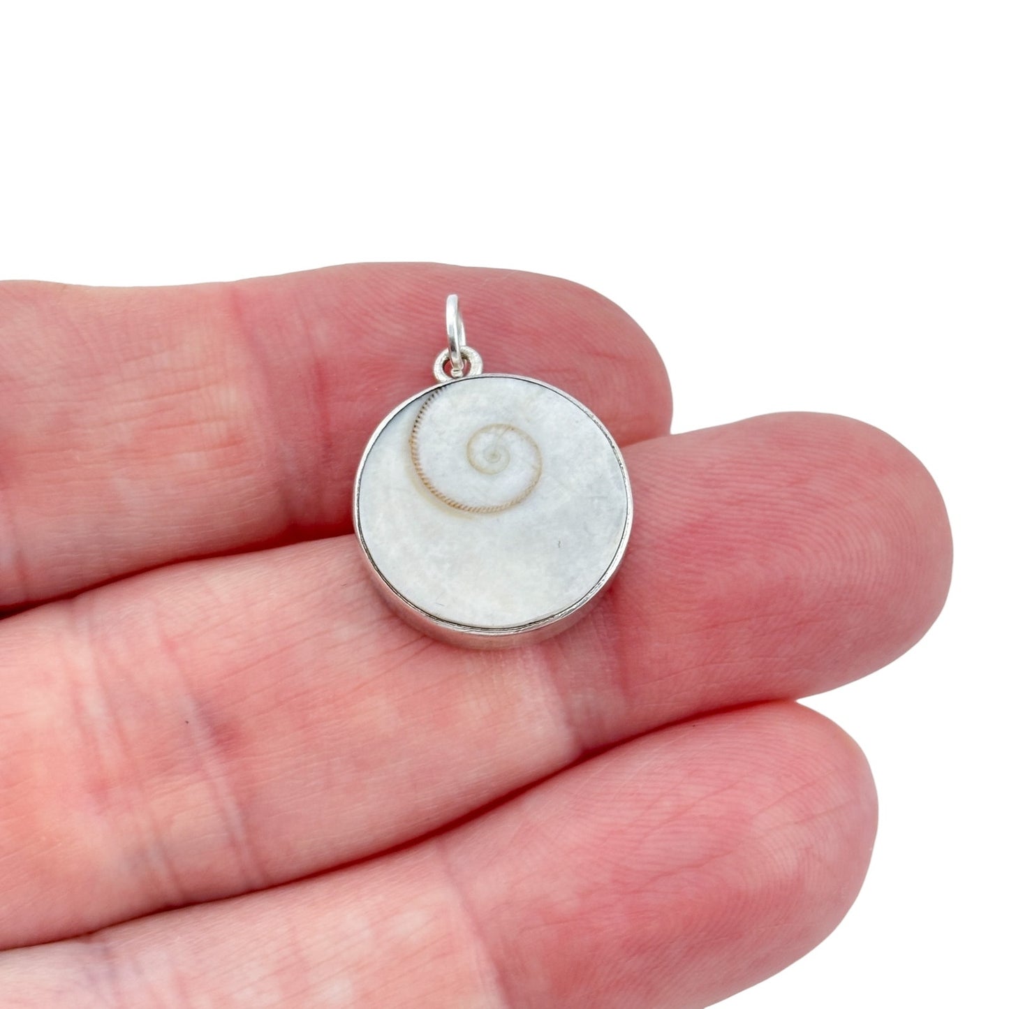Vintage Sterling Silver 925 Spiral Shell Pendant