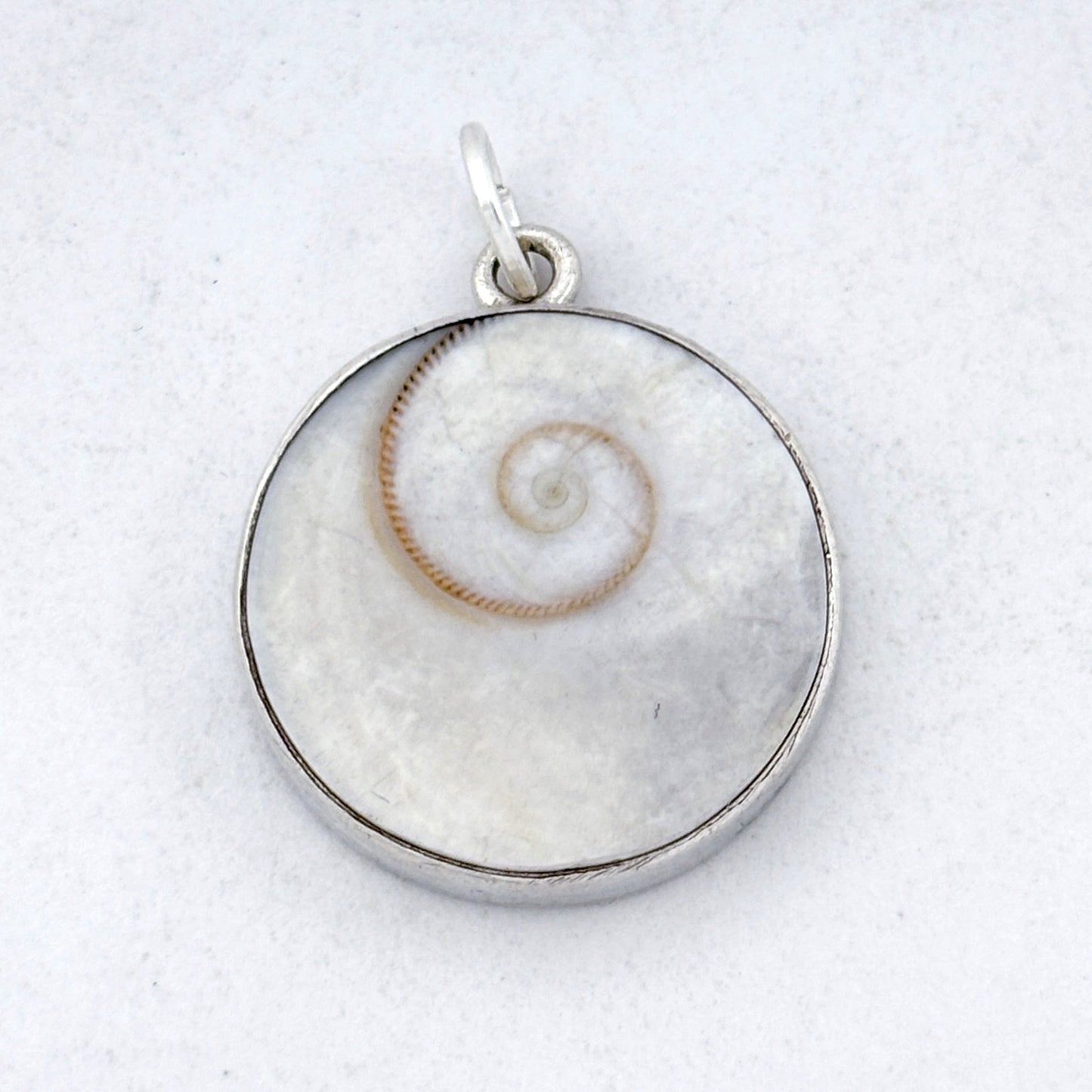 Vintage Sterling Silver 925 Spiral Shell Pendant
