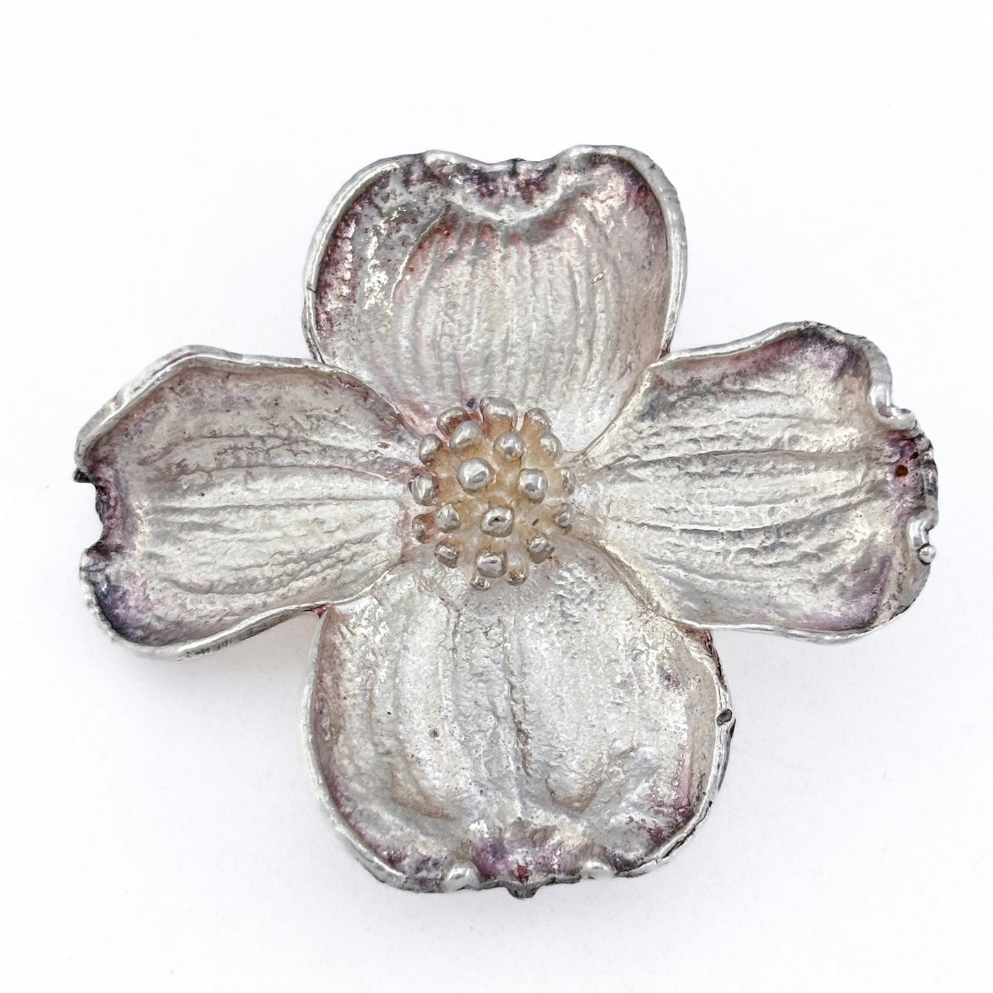 Vintage Sterling Silver 925 USNA Naval Academy Reunion Dogwood Flower Brooch