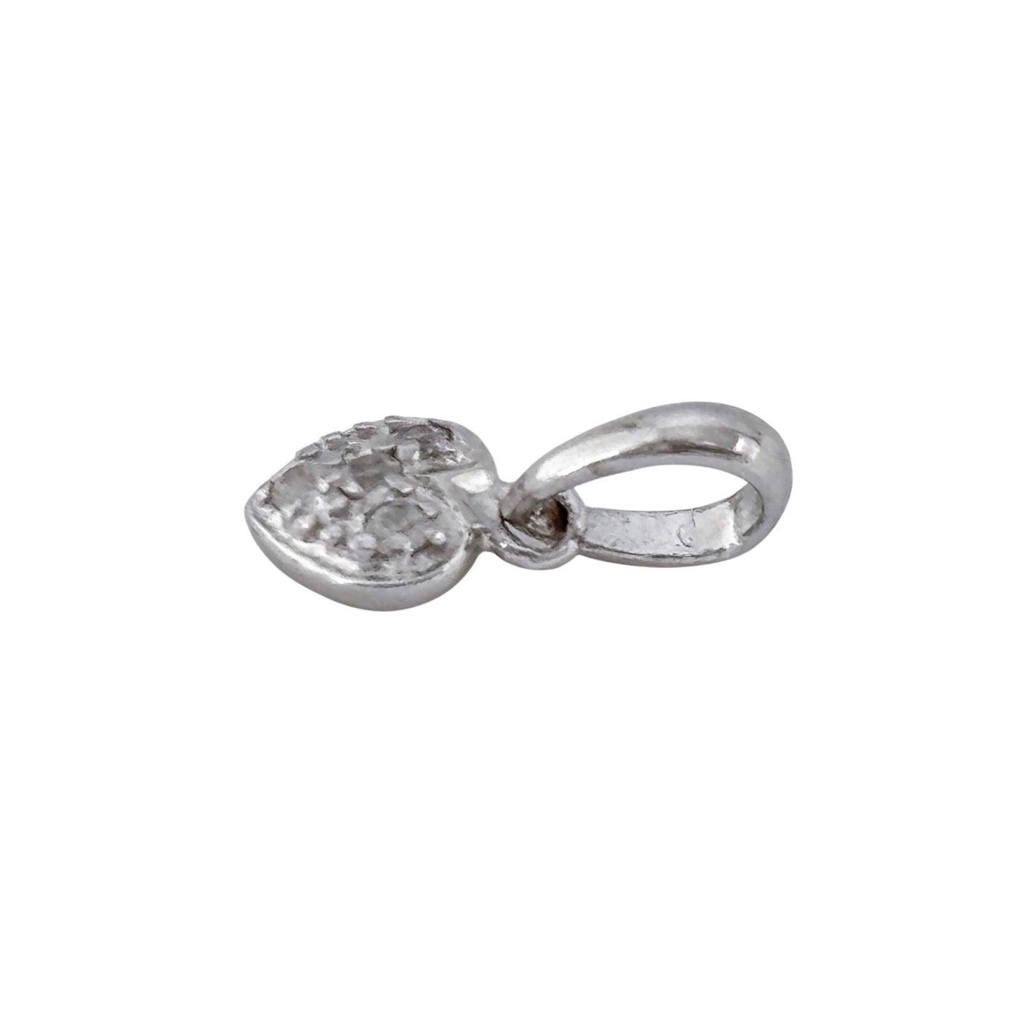 Vintage Disney Sterling Silver 925 Cubic Zirconia Heart Pendant
