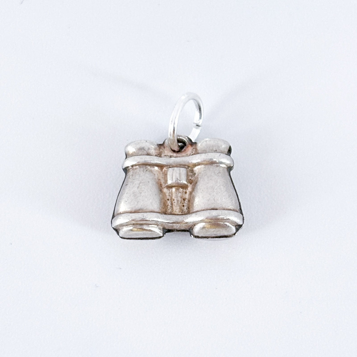 Sterling Silver 925 Binoculars Charm Pendant | Vintage Bird Watcher Jewelry
