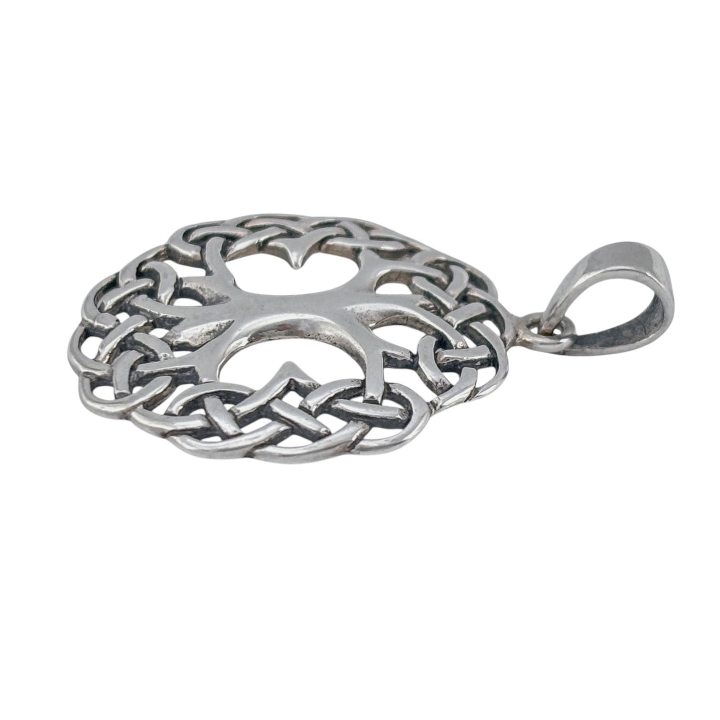 Vintage Sterling Silver 925 Tree of Life Celtic Pendant