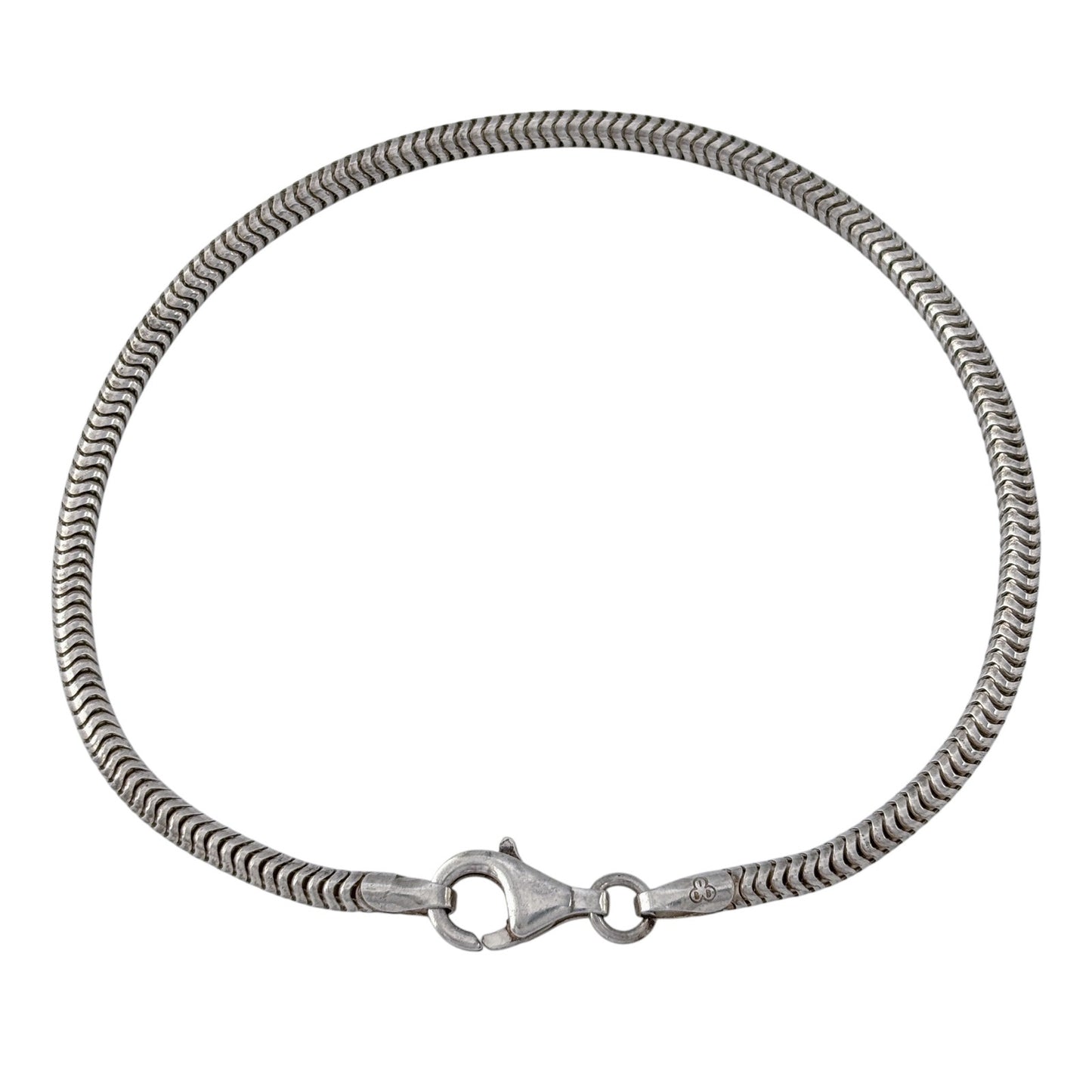 Vintage Sterling Silver 925 Snake Chain Bracelet 8.5"