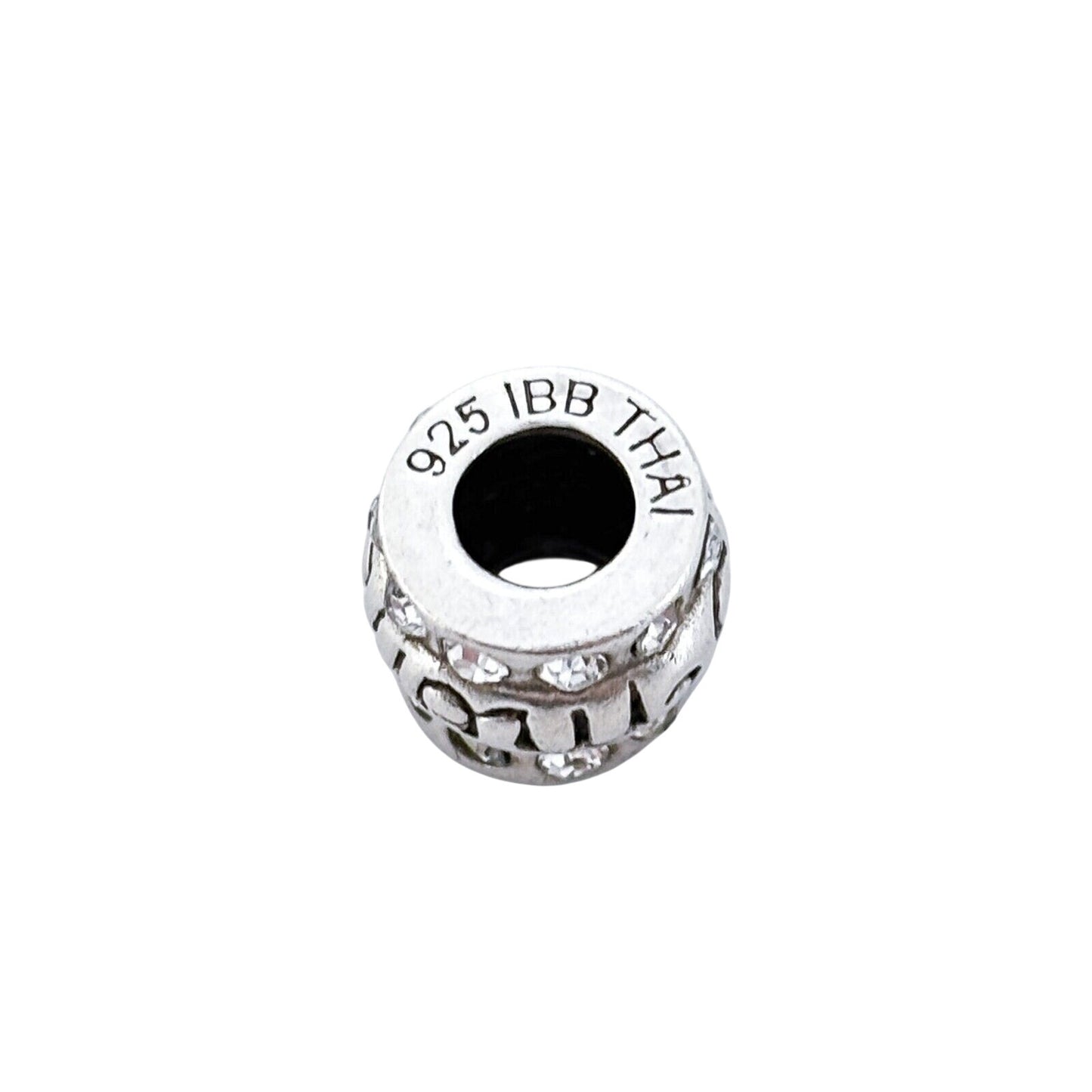 MISSING STONE Sterling Silver MOM Cubic Zirconia Bead Charm