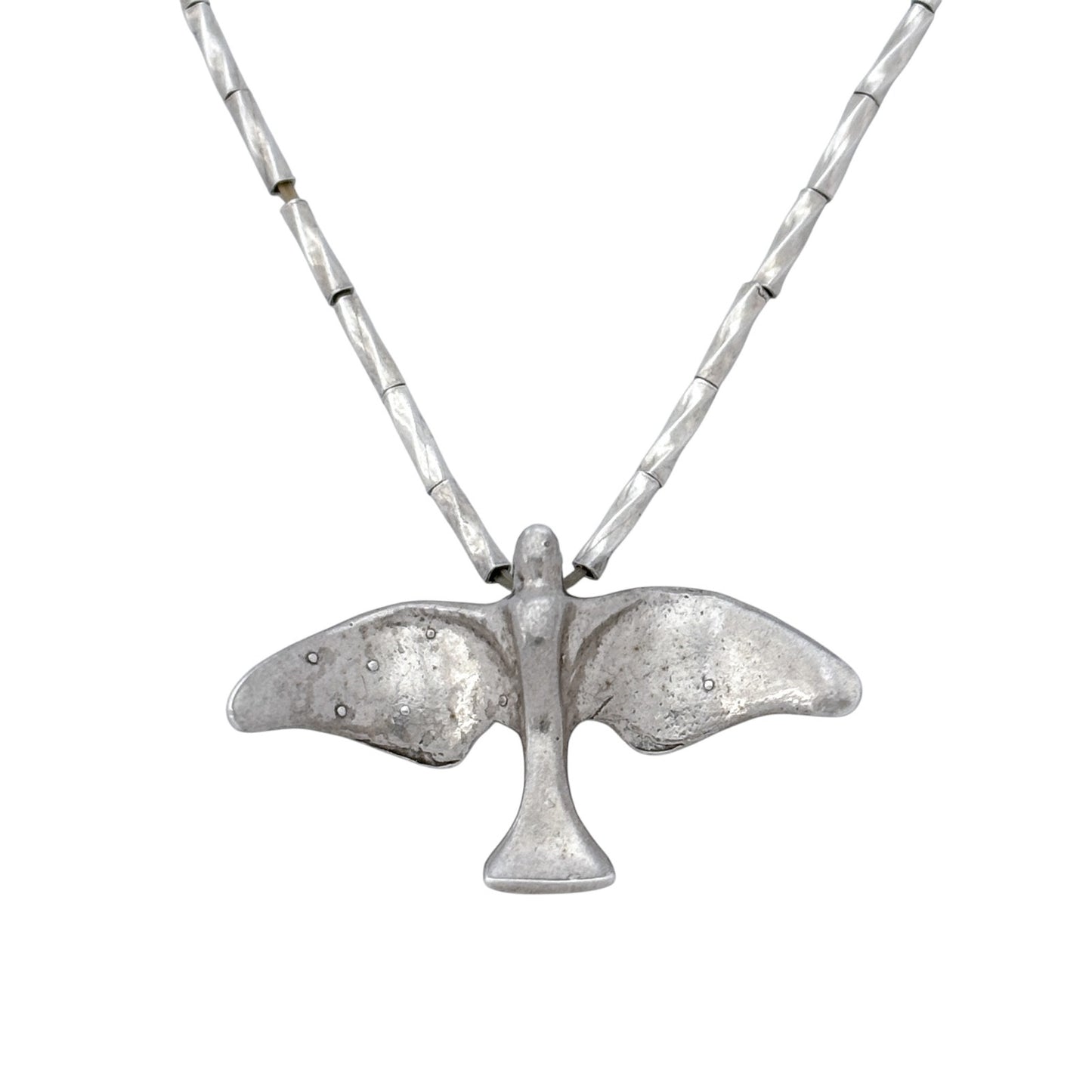 Vintage Sterling Silver 925 Bird Pendant Necklace 15.25"