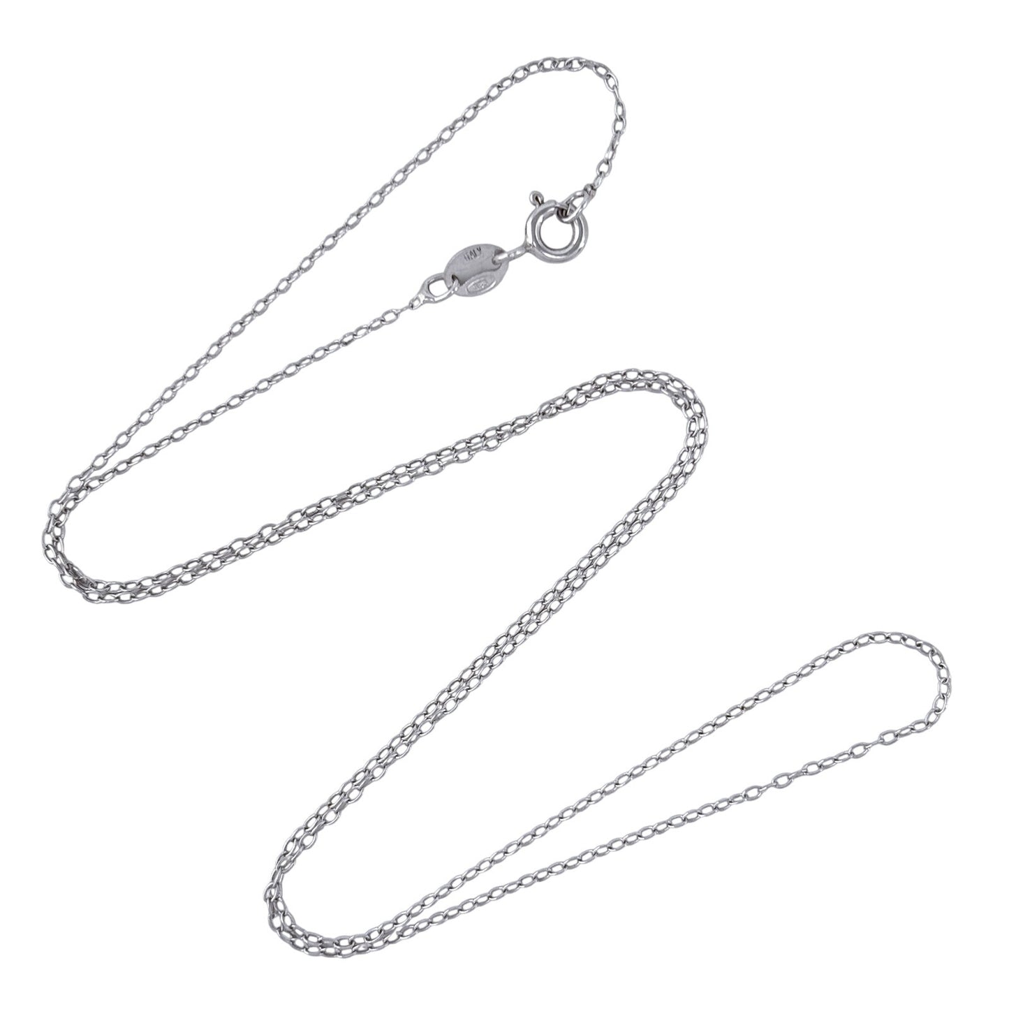 Vintage Italian Sterling Silver 925 Cable Link Chain Necklace 18.5"
