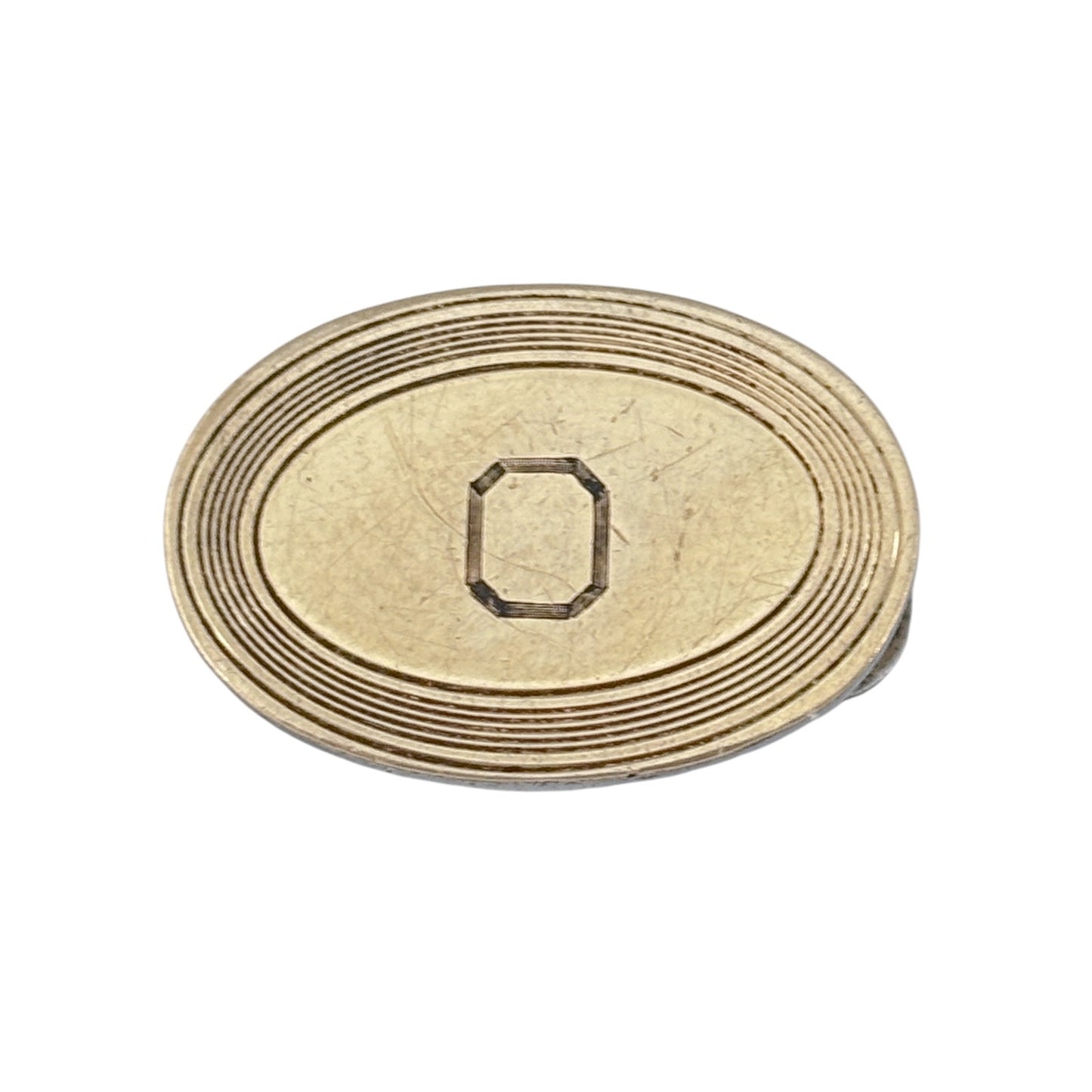 Vintage 14K Gold & Sterling Silver 925 RHB Co Oval Tie Clip
