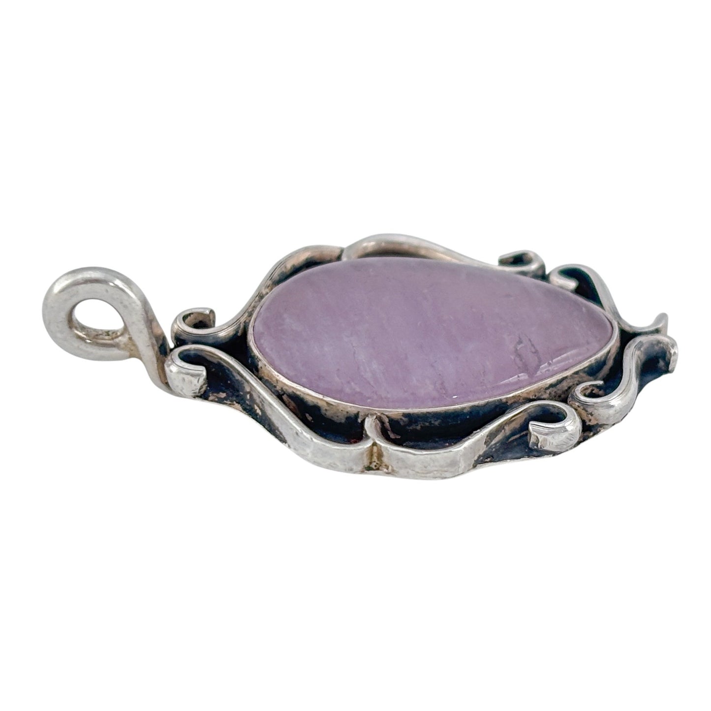 Vintage Sterling Silver 925 Rose Quartz Pendant