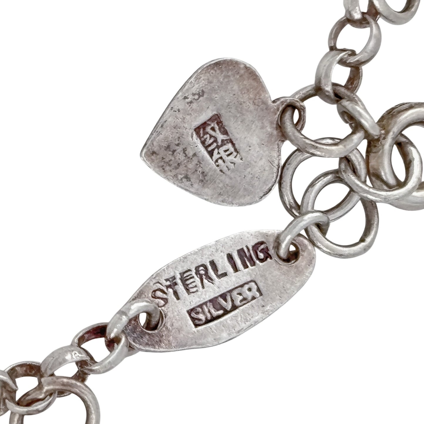 Vintage Sterling Silver 925 Bell Charm Bracelet 7"