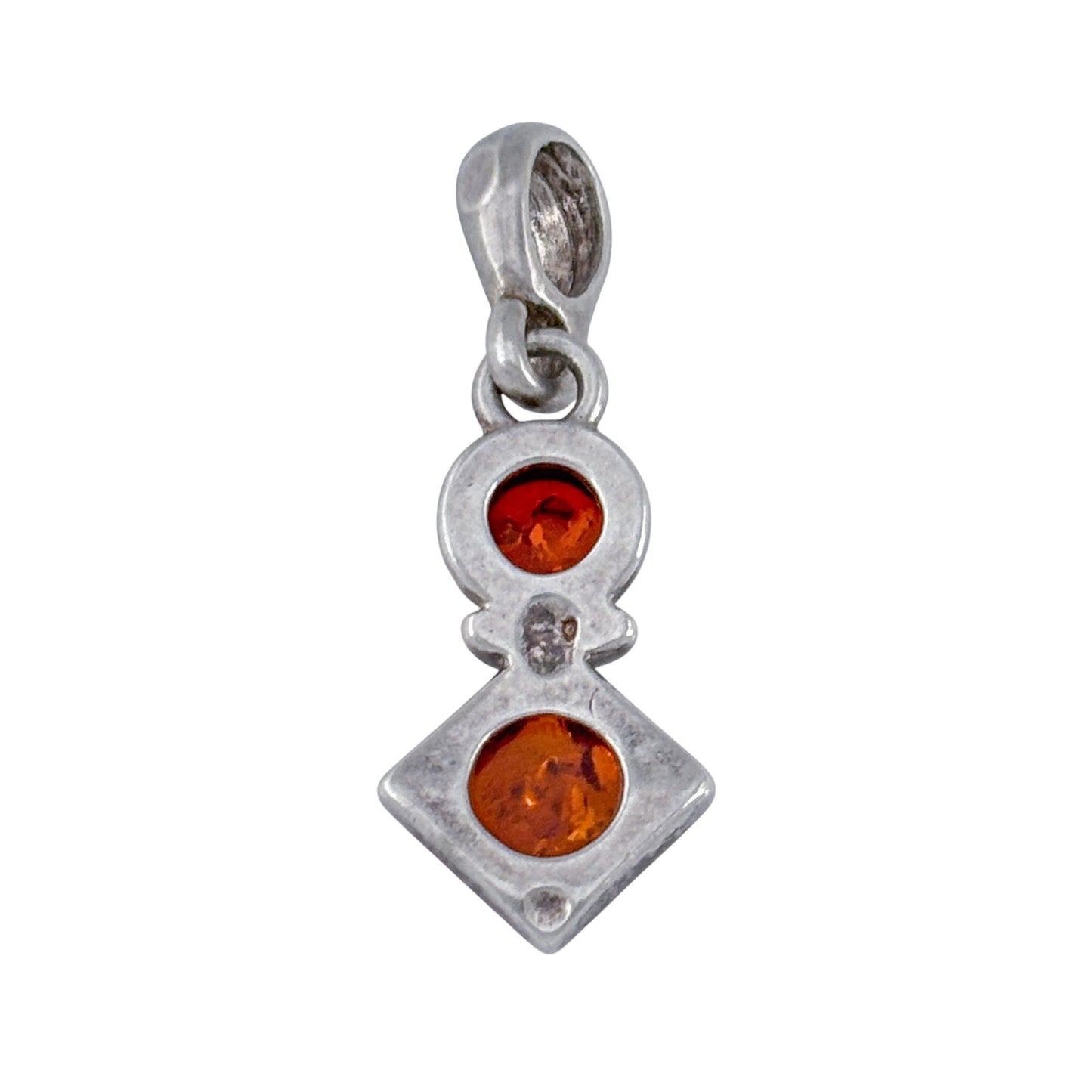 Vintage Sterling Silver 925 Amber Pendant