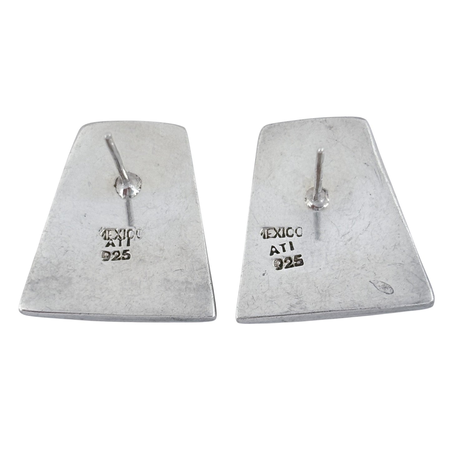 Vintage Sterling Silver 925 Trapezoid Earrings