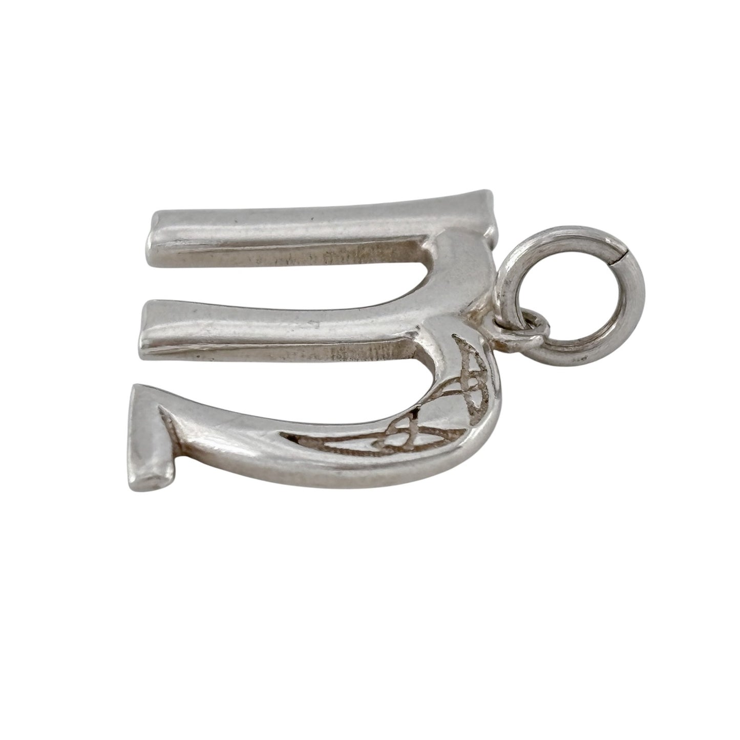 Vintage Sterling Silver 925 Celtic Letter M Pendant