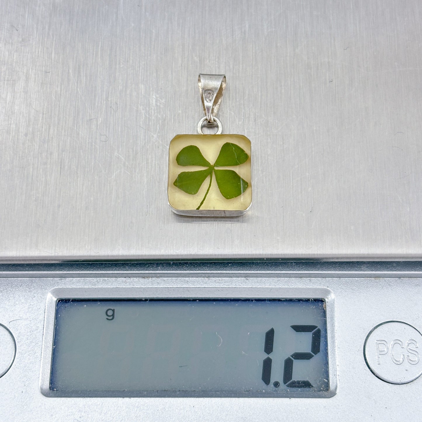 Vintage Sterling Silver 925 Four Leaf Clover Pendant