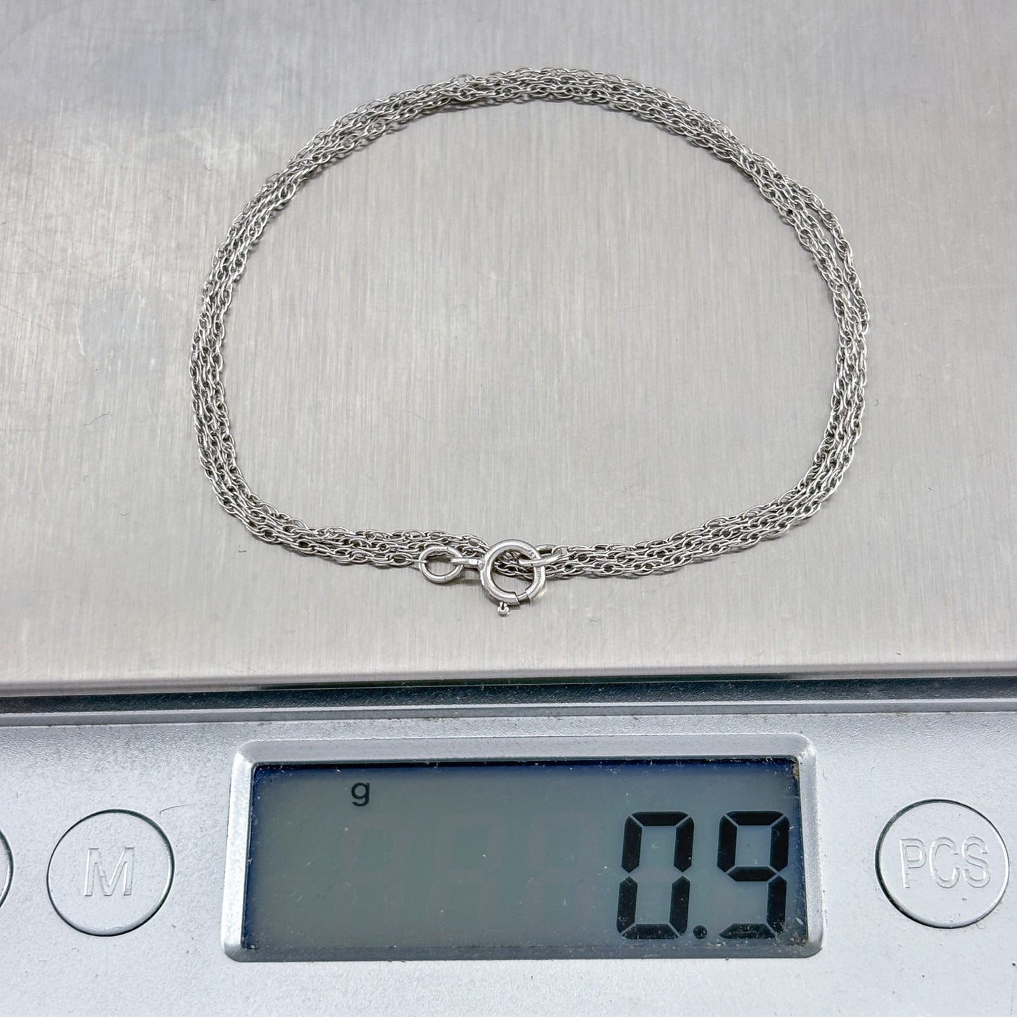 Vintage Sterling Silver 925 Cable Chain Necklace 18"