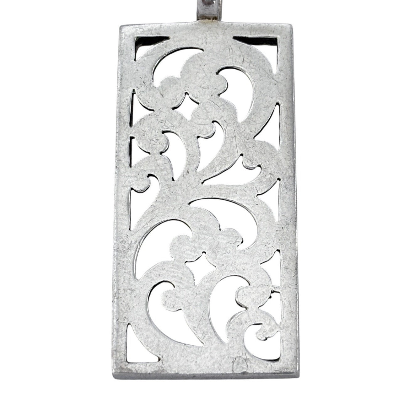 Vintage Sterling Silver 925 Filigree Floral Pendant