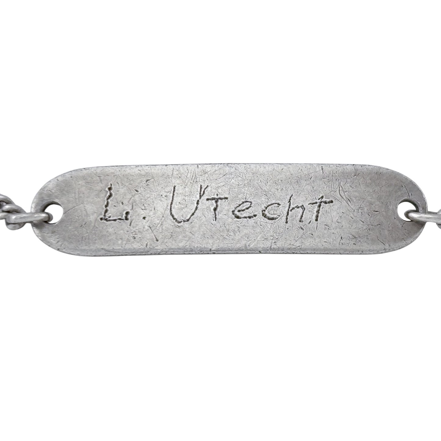 Vintage Sterling Silver 925 L. Utecht ID Bracelet 6.5"
