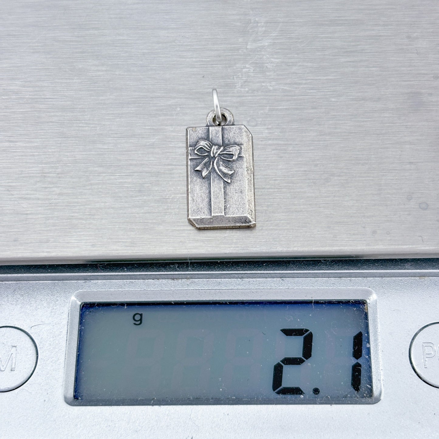 Vintage Sterling Silver 925 Gift Box Present Charm