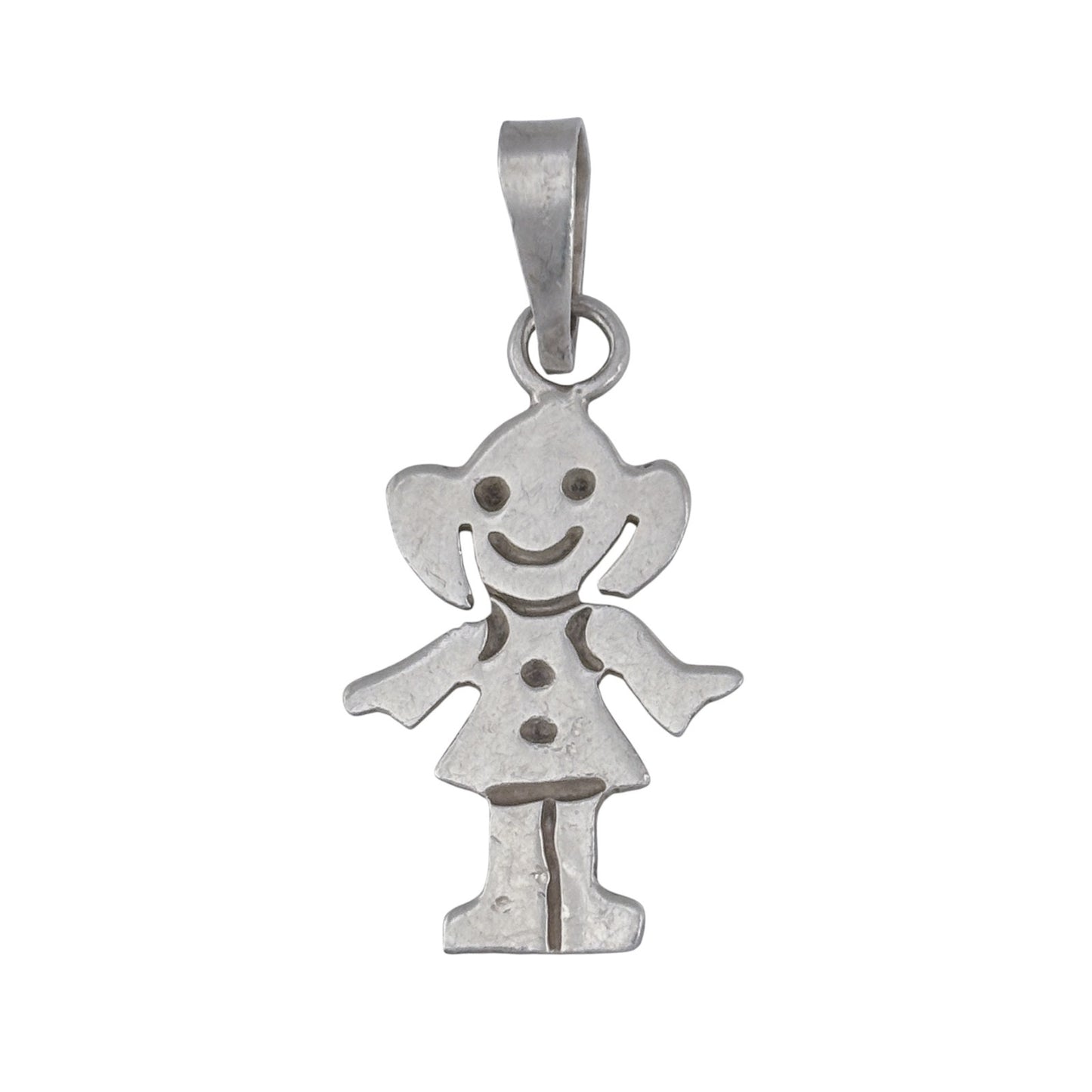 Vintage Sterling Silver 925 Girl Pendant