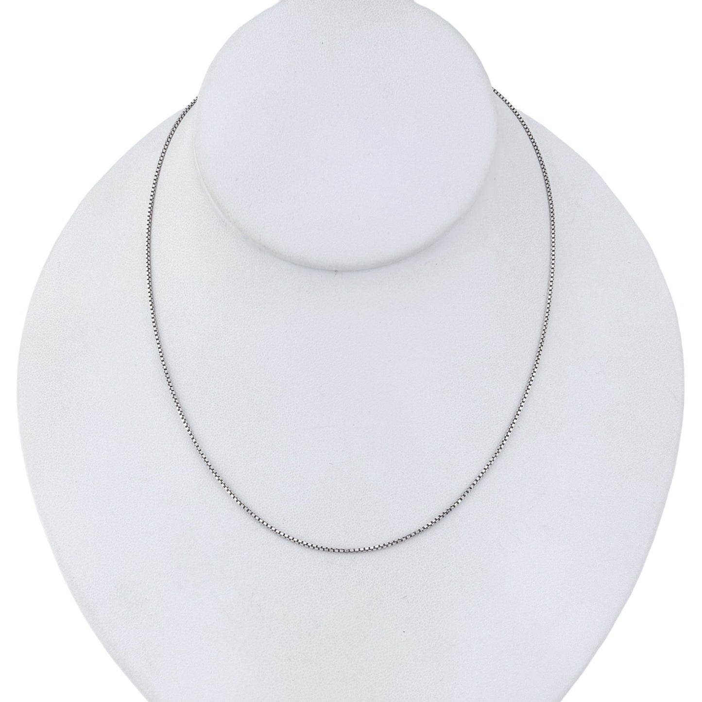 Vintage Italian Sterling Silver 925 Box Link Chain Necklace 16"