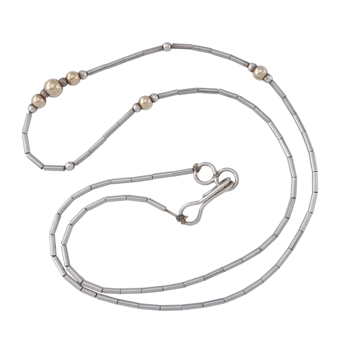 Vintage Sterling Liquid Silver 925 Necklace 15.25"