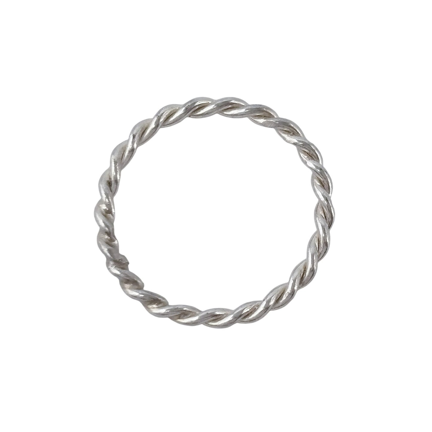 Vintage Sterling Silver 925 Twisted Rope Band Ring Size 3