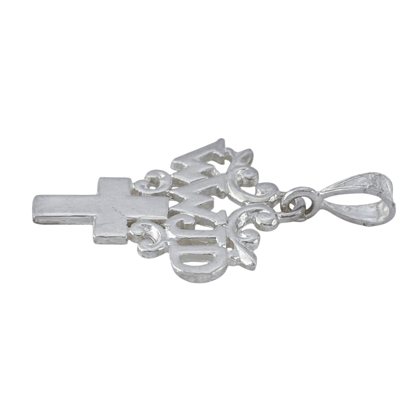 Vintage Sterling Silver 925 WWJD Cross Pendant