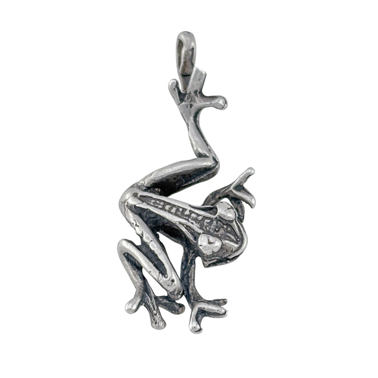 Vintage Sterling Silver 925 Frog Pendant
