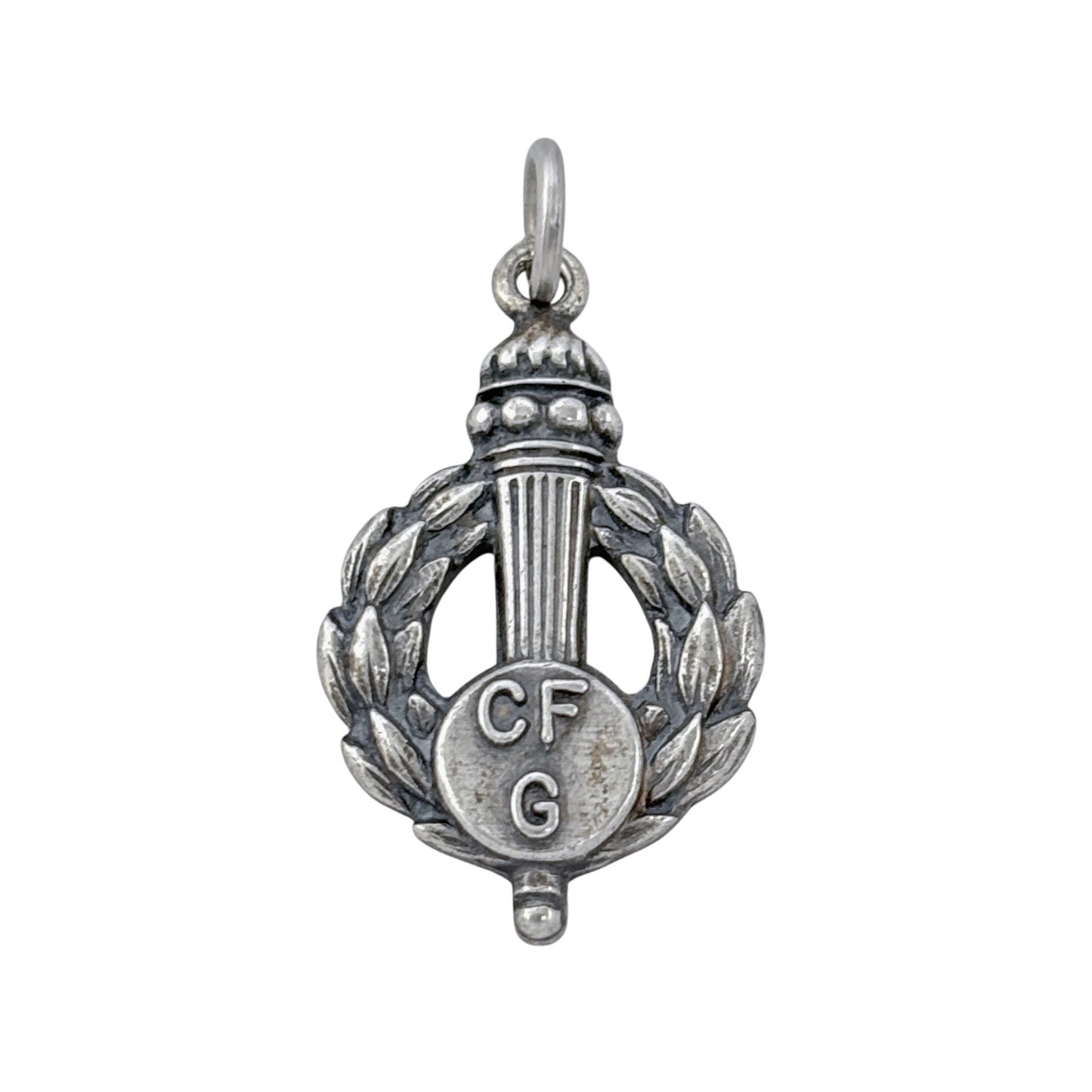 Vintage Sterling Silver 925 Laurel Wreath Pendant