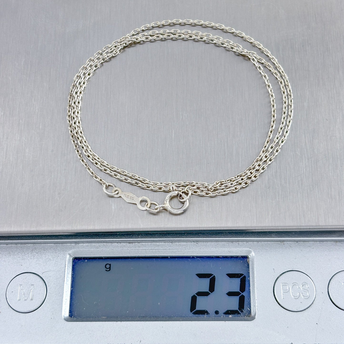 Vintage Sterling Silver 925 Cable Link Chain Necklace 18"
