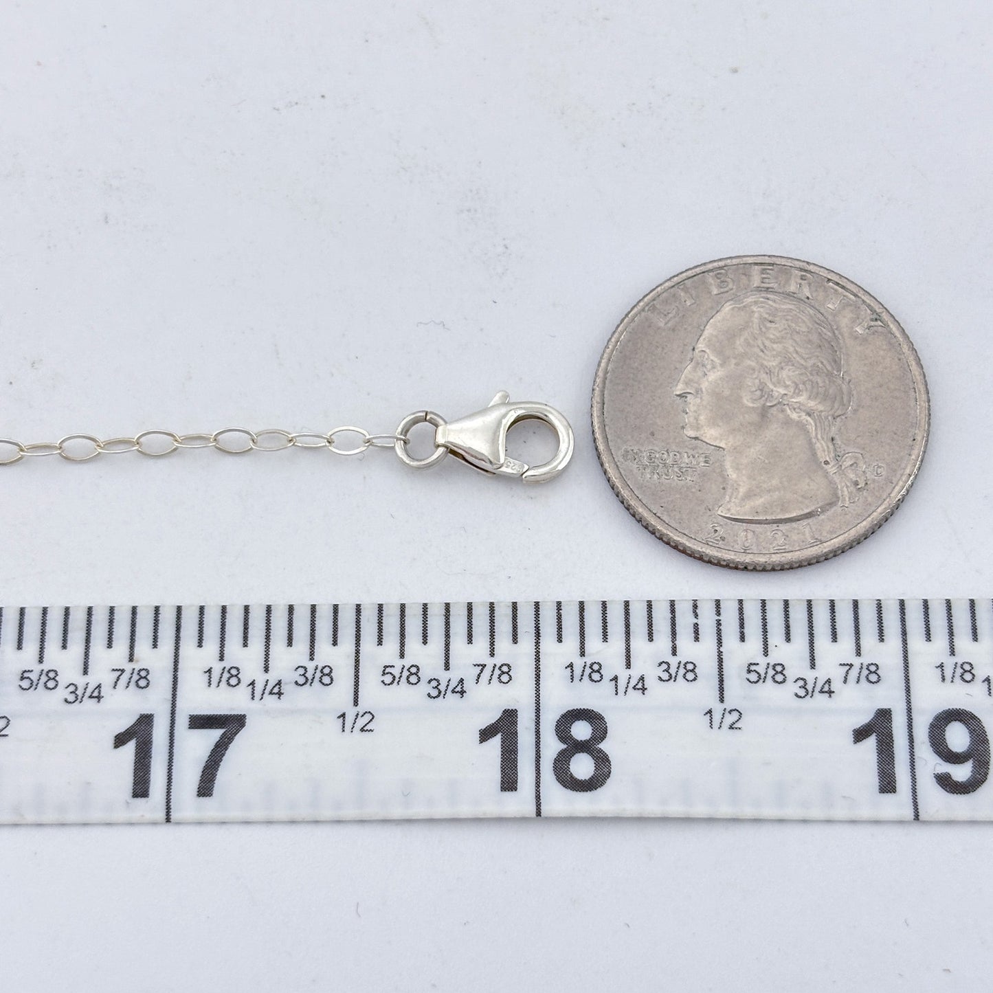 Vintage Sterling Silver 925 Shell Pendant Necklace 18"