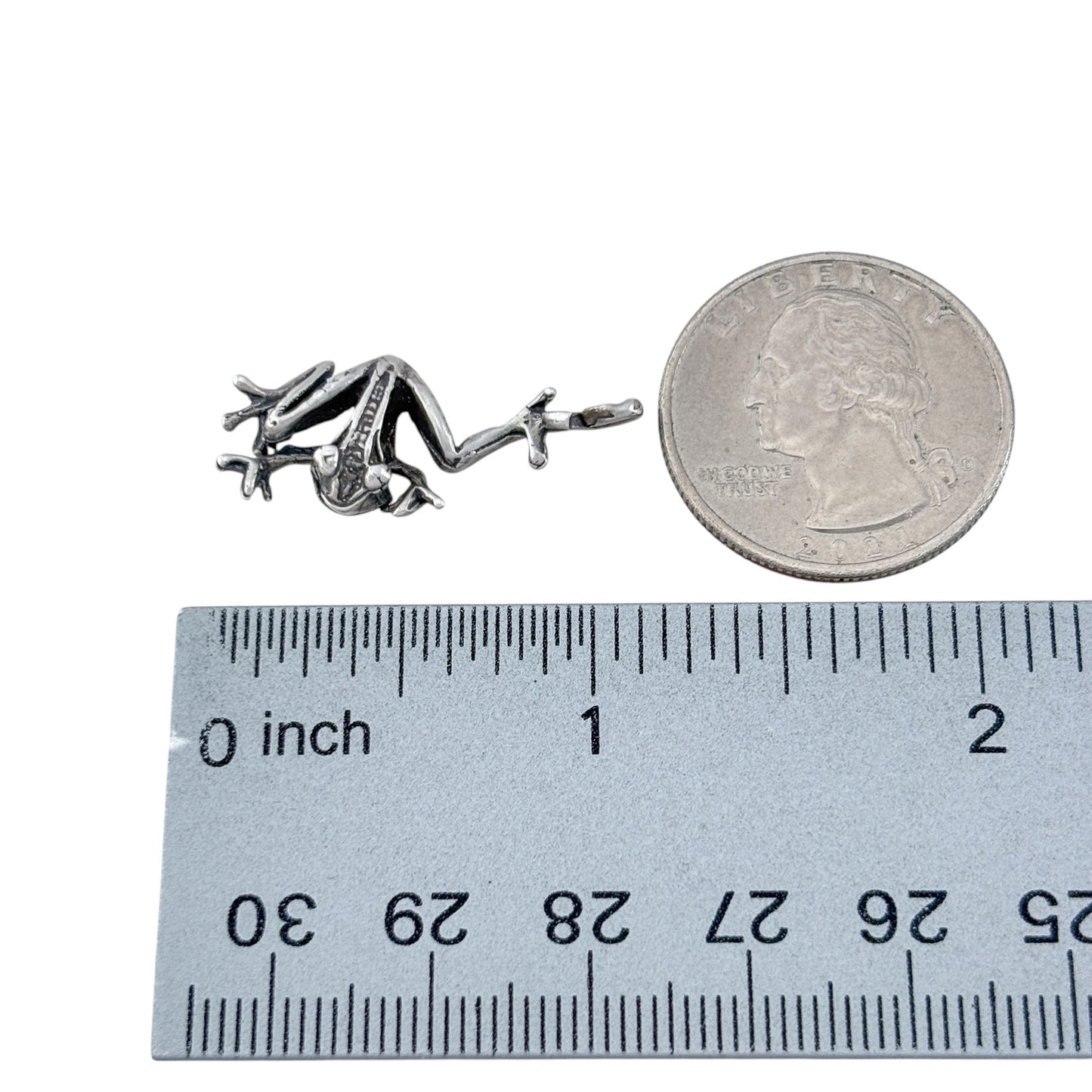 Vintage Sterling Silver 925 Frog Pendant